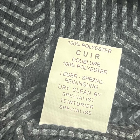 Genuine Leather Distressed Look Cafe Racer Jacket Zip Front & Sleeves Blue Large - Picture 13 of 14